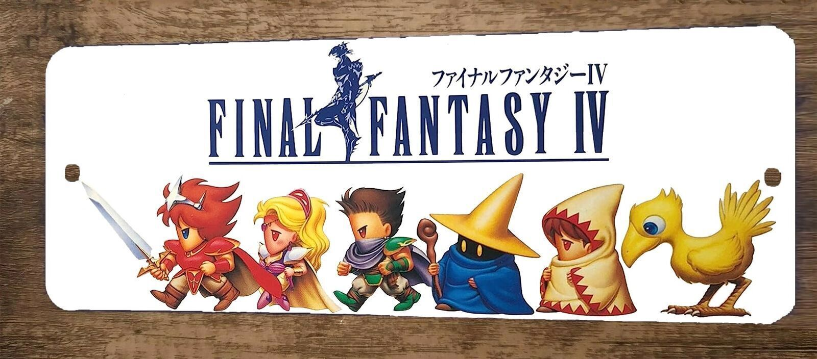 FFIV Final Fantasy 4 Video Game 3x12 Metal Wall Marquee Banner Sign Poster