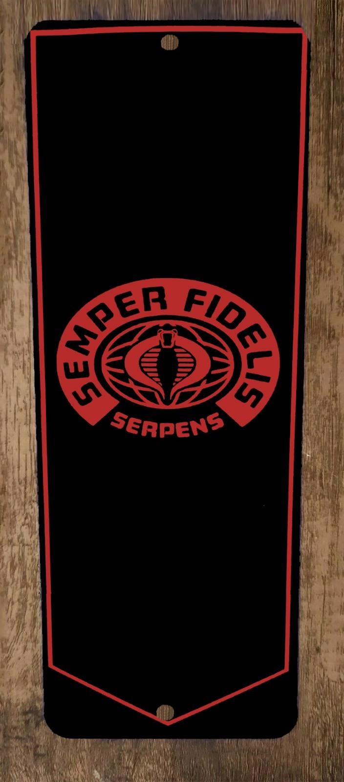 Cobra Semper Fidelis Serpens GI Joe Marquee 3x12 Metal Wall Sign Banner Poster