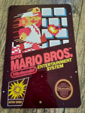 Super Mario Bros 8x12 Inch Metal Wall Sign Nintendo Retro 1980s Box Cover