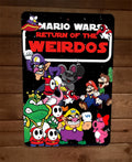 Mario Star Wars Episode VI Return of the Weirdos 8x12 Inch Metal Arcade Wall Sign