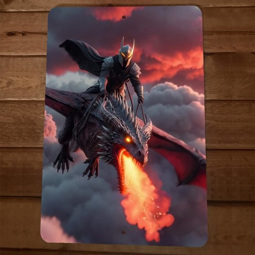 5th Dimension  Dragon Rider Warrior Artwork 8x12 Metal Wall Sign #4