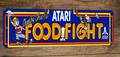 Food Fight Classic Arcade Marquee Banner 3x12 Metal Wall Sign