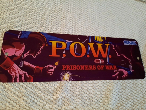 POW Arcade Marquee 3x12  Metal Wall Sign  Prisoner of War