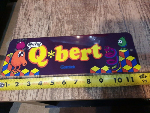 Q Bert Classic Arcade Marquee Banner 3x12 Metal Wall