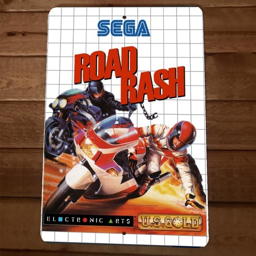 Road Rash Cover Art Sega Master System 8x12 Inch Wall Sign