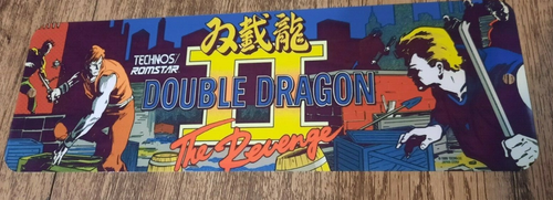 Double Dragon 2 II Classic Arcade Marquee Banner 3x12  Metal Wall Sign