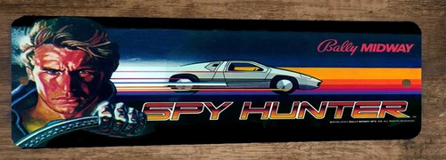 Spy Hunter Arcade Marquee 3x12 Metal Wall Sign
