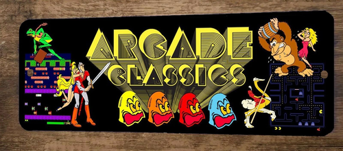 Arcade Classics 3x12 Metal Wall Video Game Sign #3