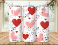 Valentine Hearts Tumbler - 20oz Stainless Steel