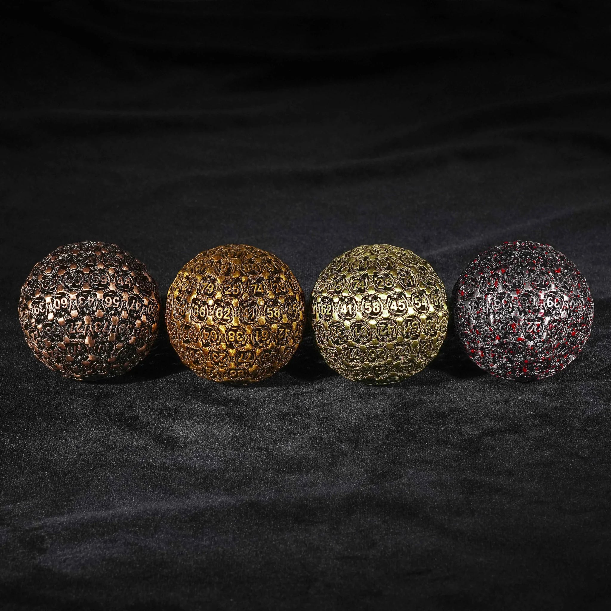 Spherical Pterodactyl 50 mm Blood D100 Metal DND Dice
