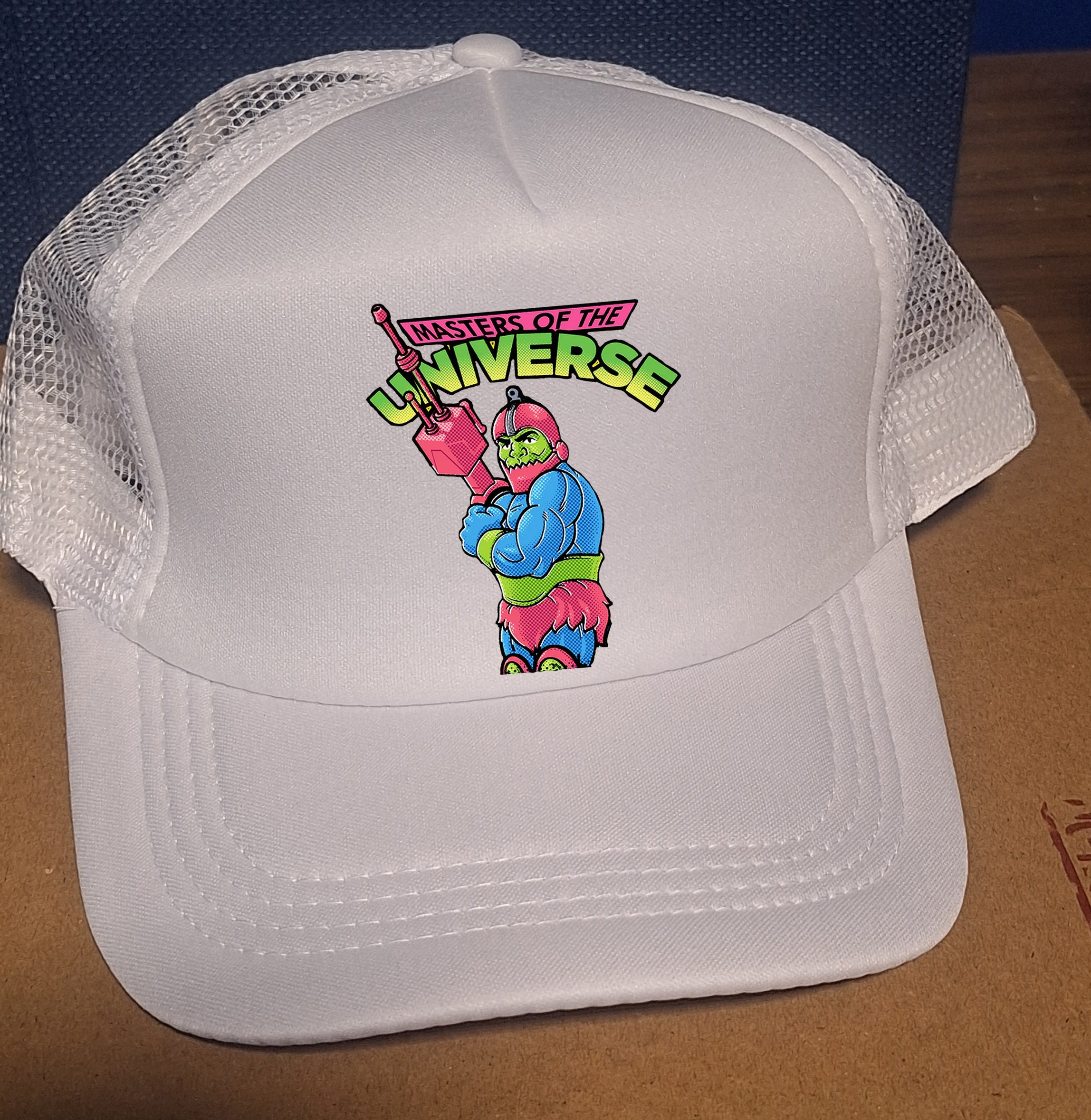 Adjustable Trucker Baseball Cap Featuring Trapjaw from Masters of the Universe MOTU