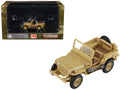 U.S. 1/4 ton Military Vehicle Desert Sand "British 8th Army Gen. Bernard Montgomery Sicily" (1943) Royal Army "Ground Power Series" 1/72 Diecast Model by Hobby Master  free shipping USA