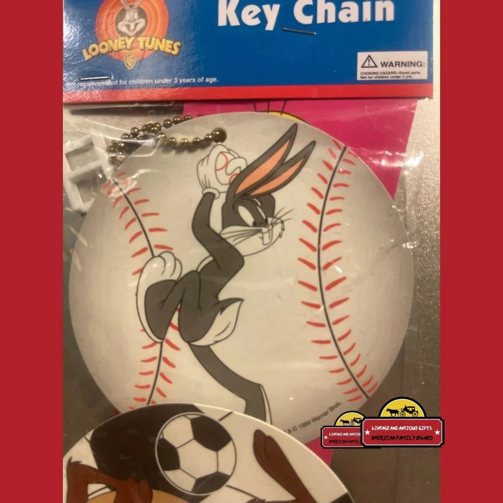 Vintage 1999 Looney Tunes Keychains with Bugs Bunny and Friends