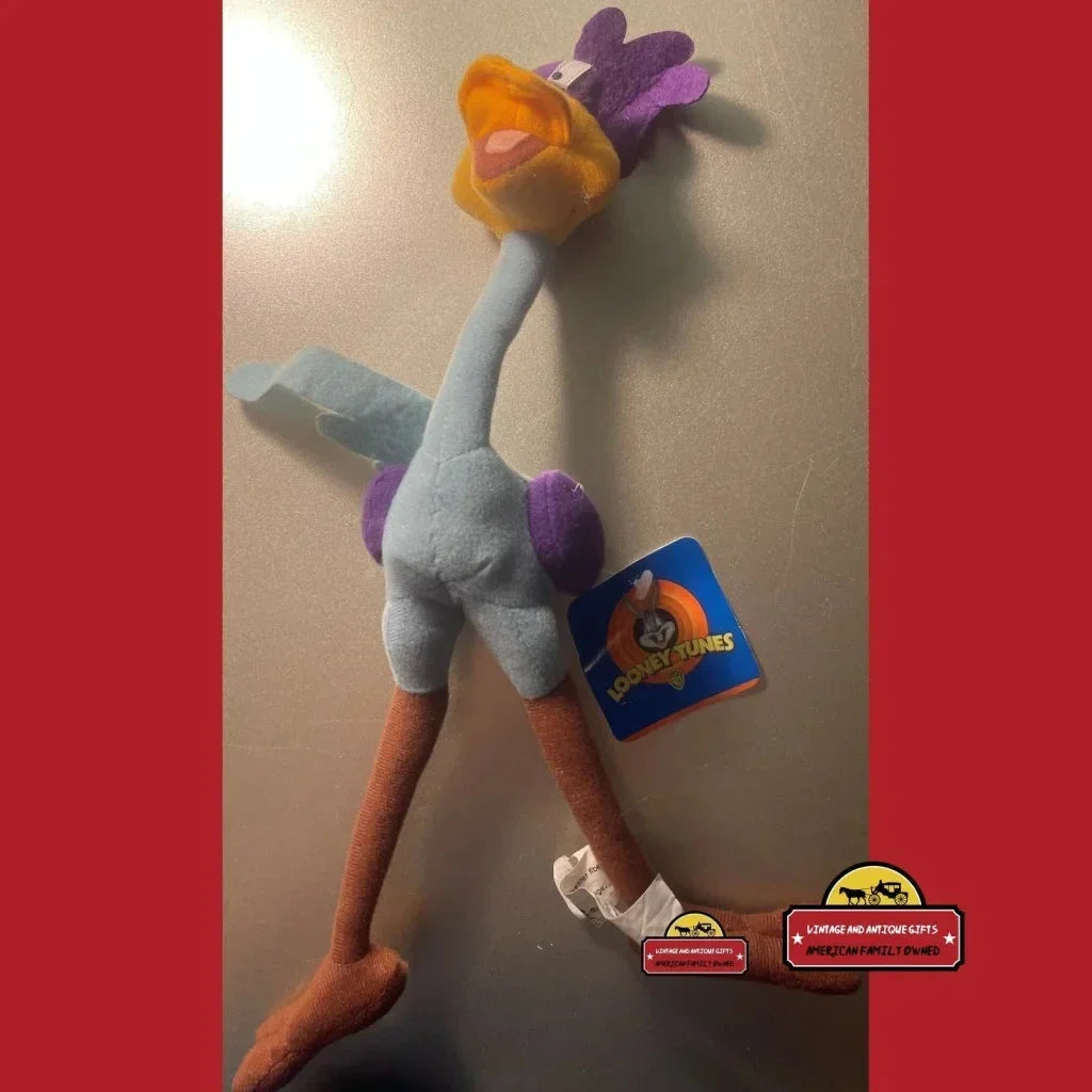 Vintage Road Runner Plush 🏃 Looney Tunes Warner Bros. NOS with Tag