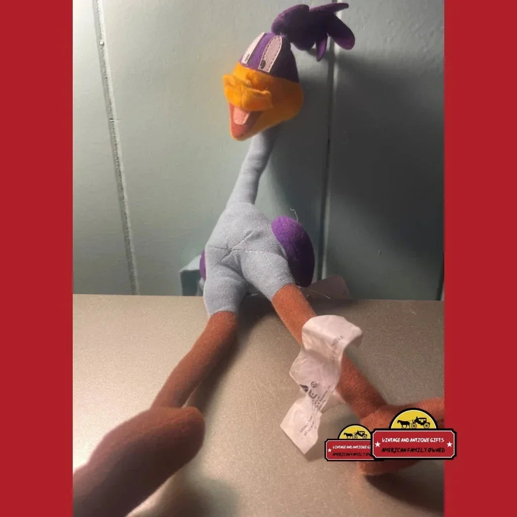 Vintage Road Runner Plush 🏃 Looney Tunes Warner Bros. NOS with Tag