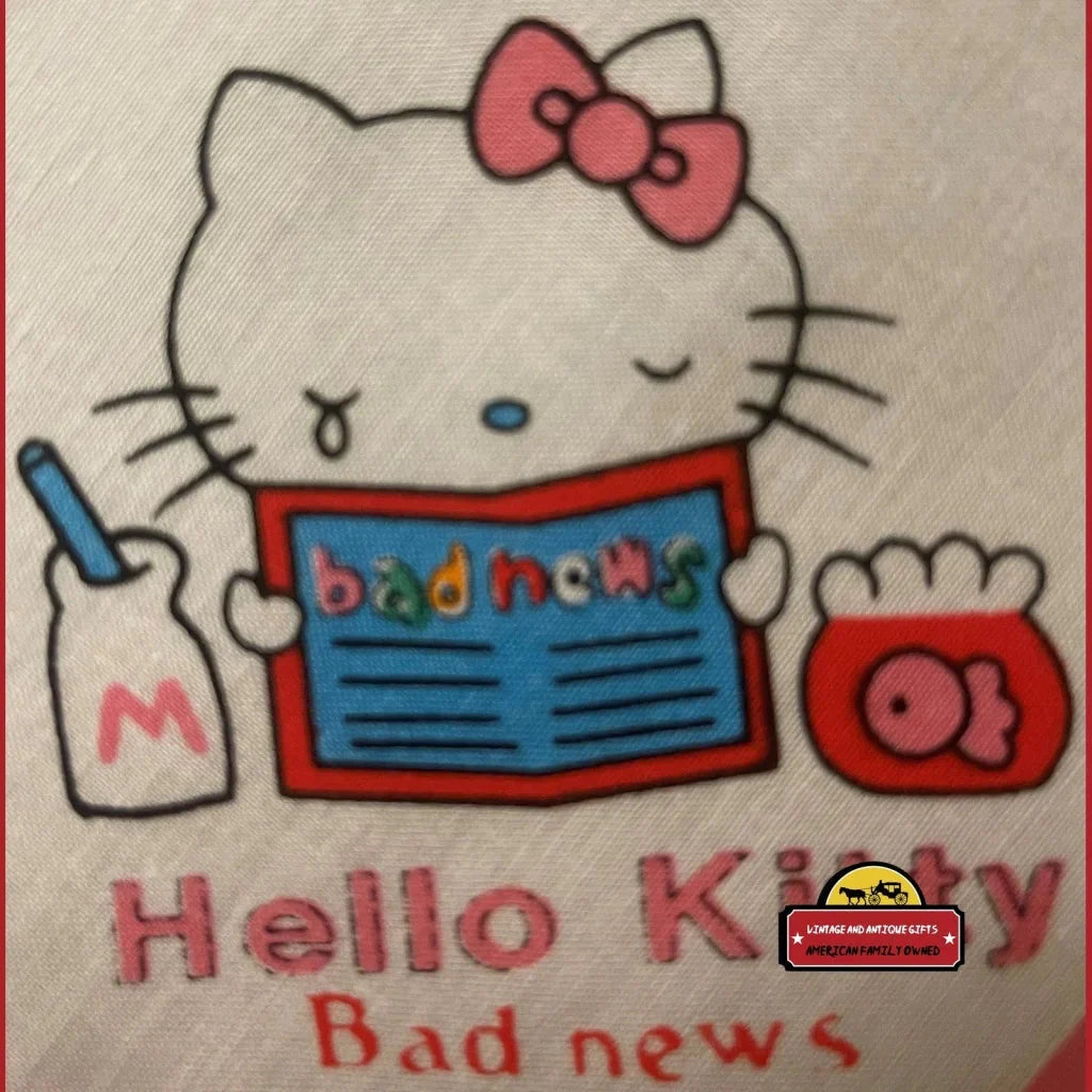 Vintage 1980s Hello Kitty Cotton Napkin Handkerchief 🎀 Pink - Sanrio Japan NOS