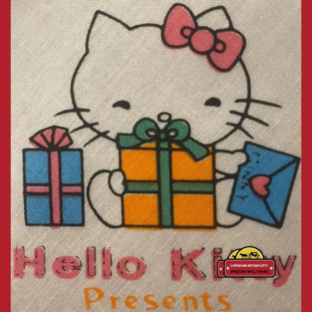 Vintage 1980s Hello Kitty Cotton Napkin Handkerchief 🎀 Pink - Sanrio Japan NOS
