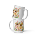 Cute Easter Highland Cow Mug – 11oz Ceramic Spring Coffee Cup