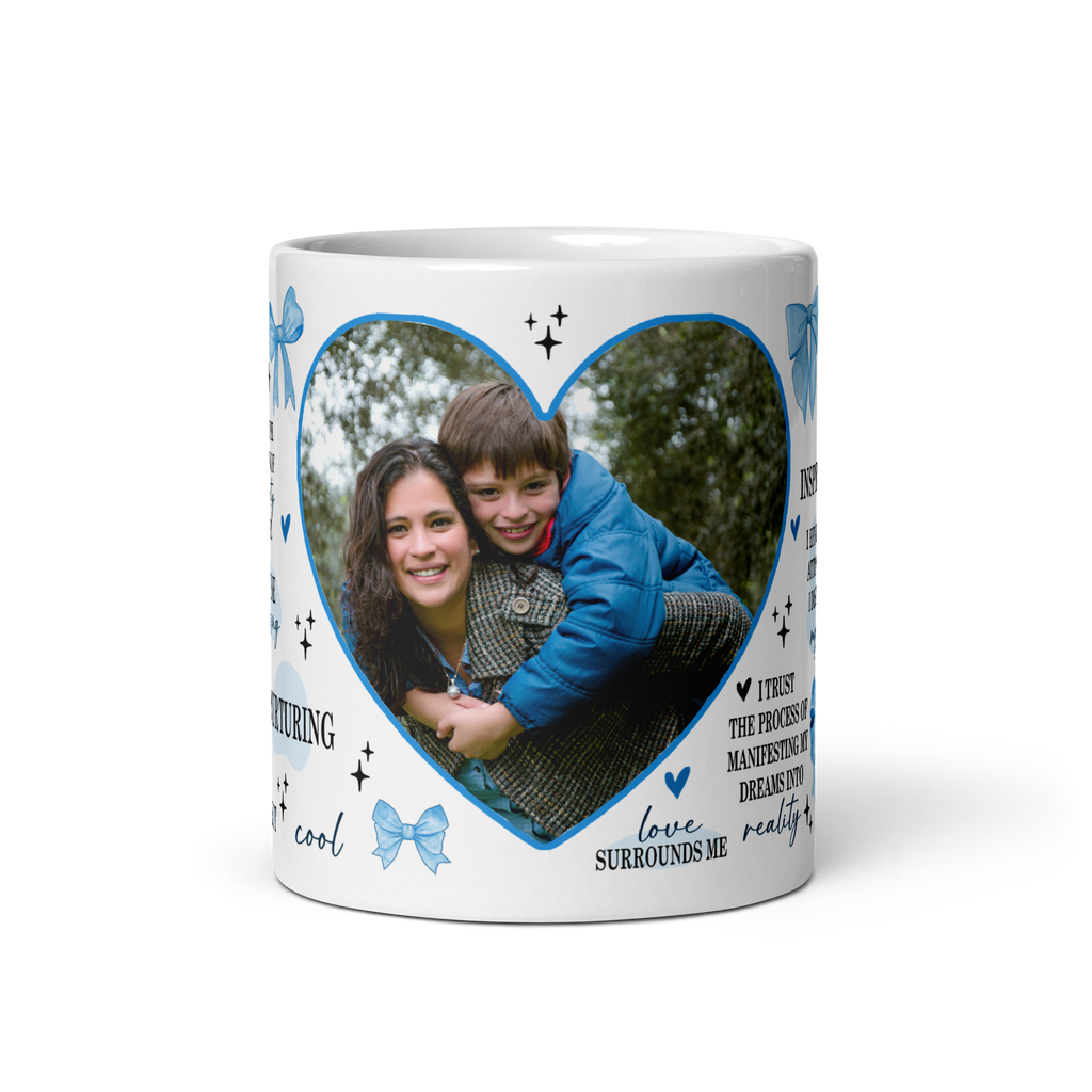 Custom Heart Photo Mug for Mom – Personalized Picture Coffee Cup Gift – Mother’s Day, Birthday, Meaningful Keepsake Gift