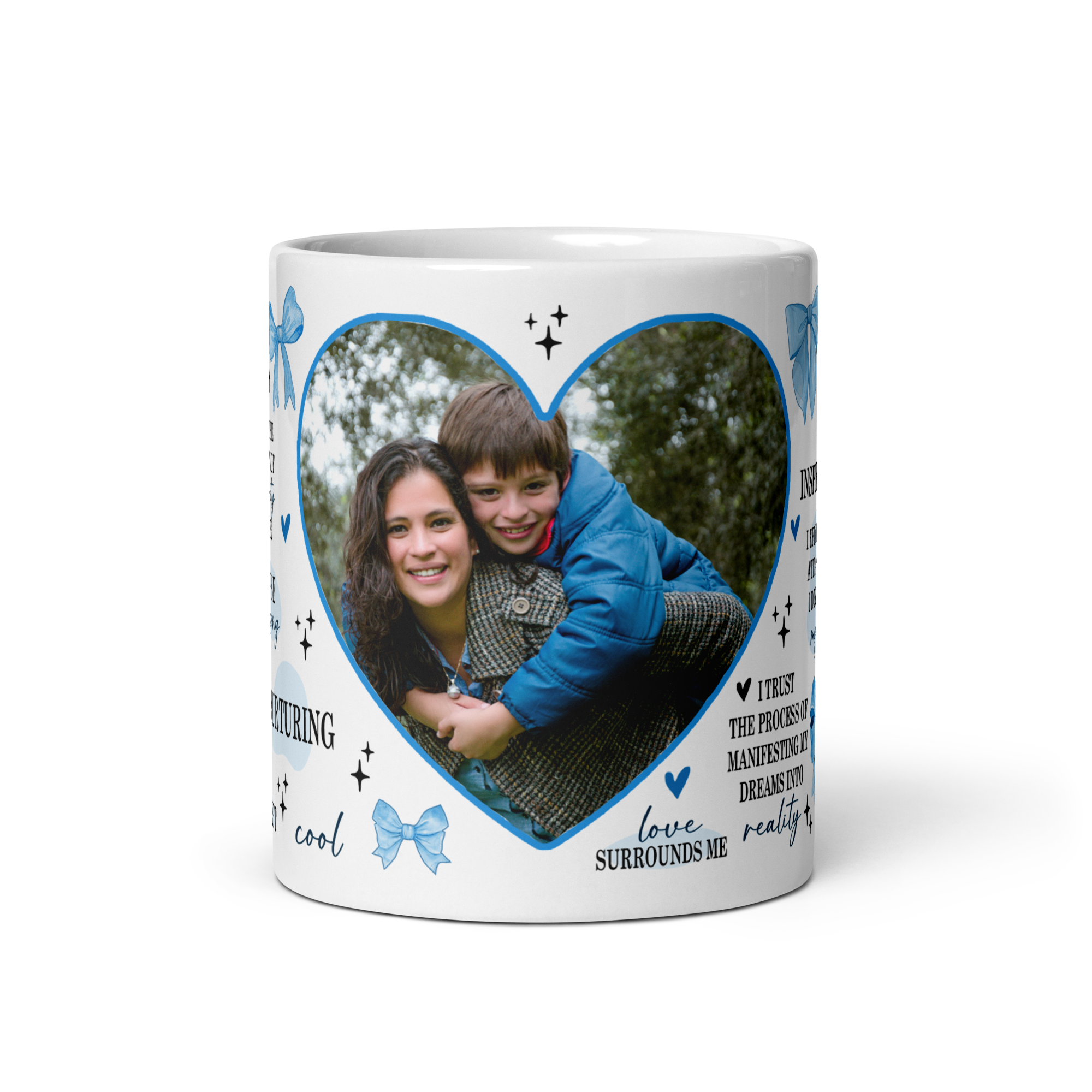 Custom Heart Photo Mug for Mom – Personalized Picture Coffee Cup Gift – Mother’s Day, Birthday, Meaningful Keepsake Gift