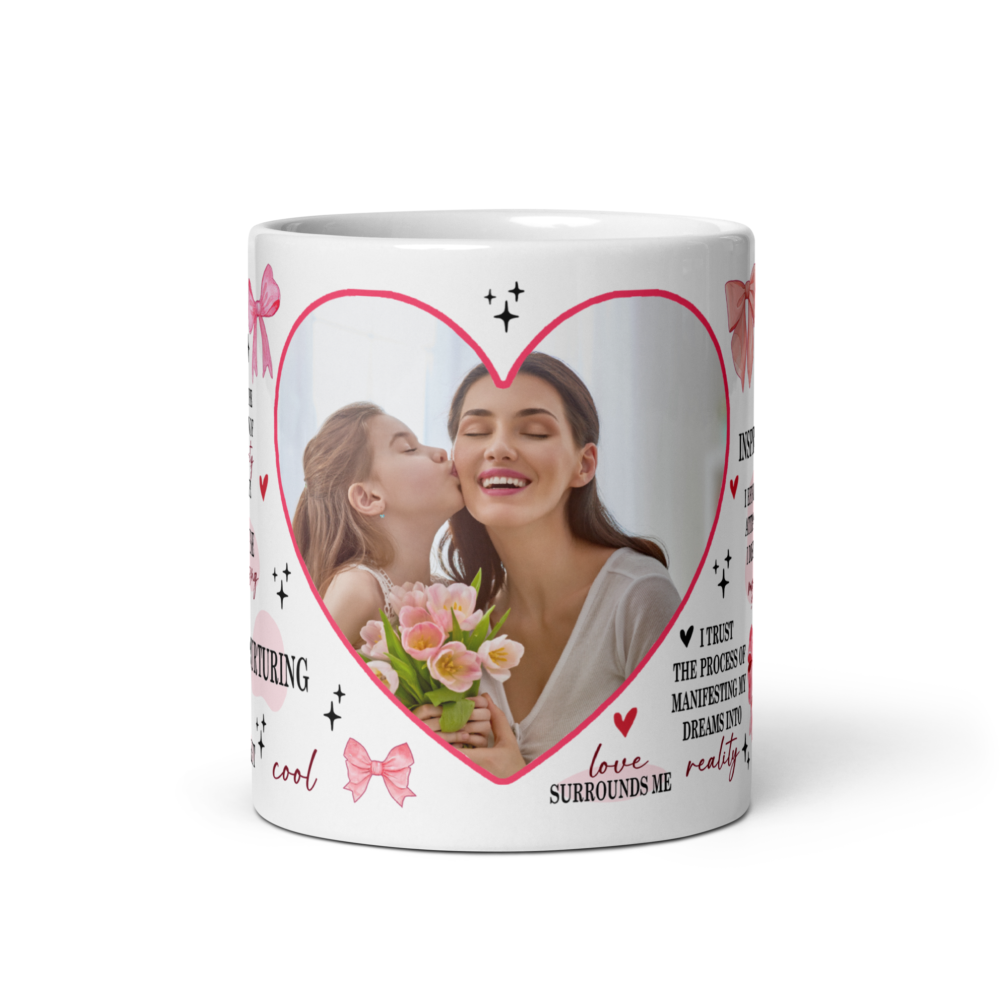 Custom Heart Photo Mug for Mom – Personalized Picture Coffee Cup Gift – Mother’s Day, Birthday, Meaningful Keepsake Gift