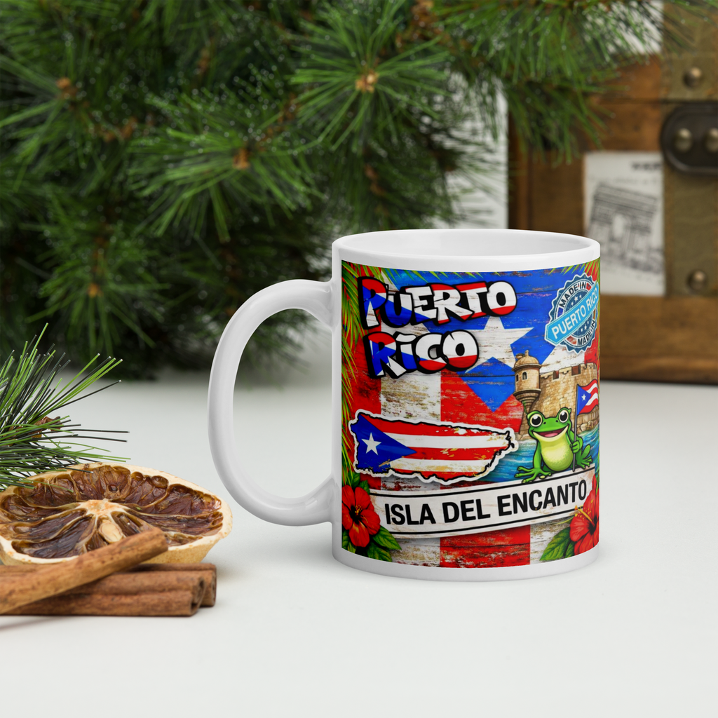 Puerto Rico 11oz Coffee Mug – Isla Del Encanto Coquí Design