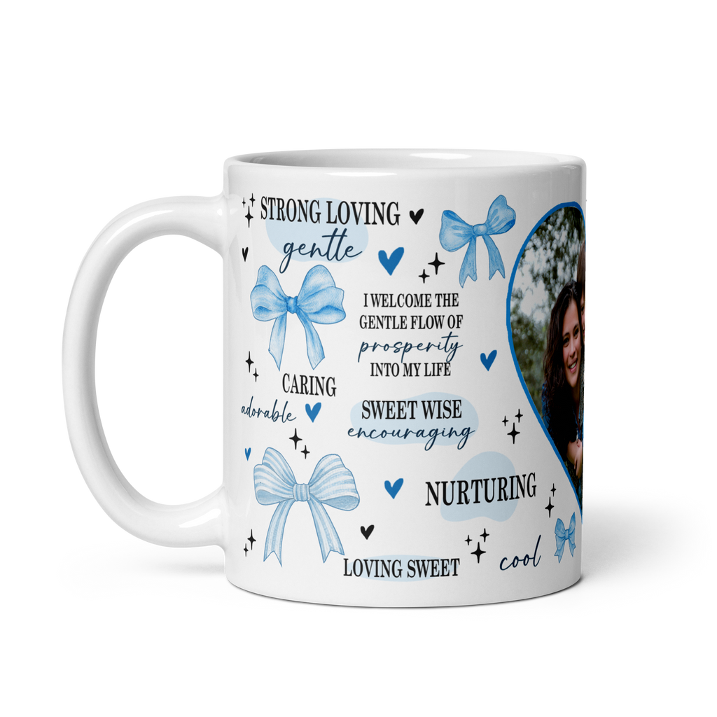 Custom Heart Photo Mug for Mom – Personalized Picture Coffee Cup Gift – Mother’s Day, Birthday, Meaningful Keepsake Gift