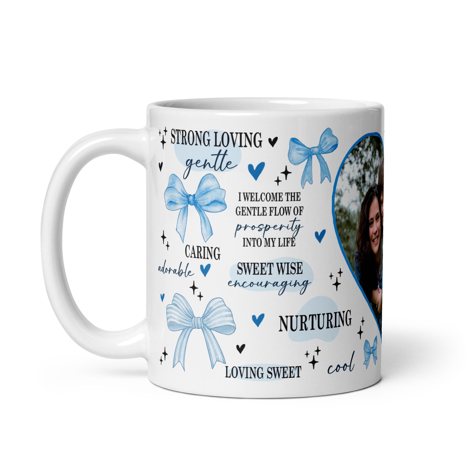 Custom Heart Photo Mug for Mom – Personalized Picture Coffee Cup Gift – Mother’s Day, Birthday, Meaningful Keepsake Gift