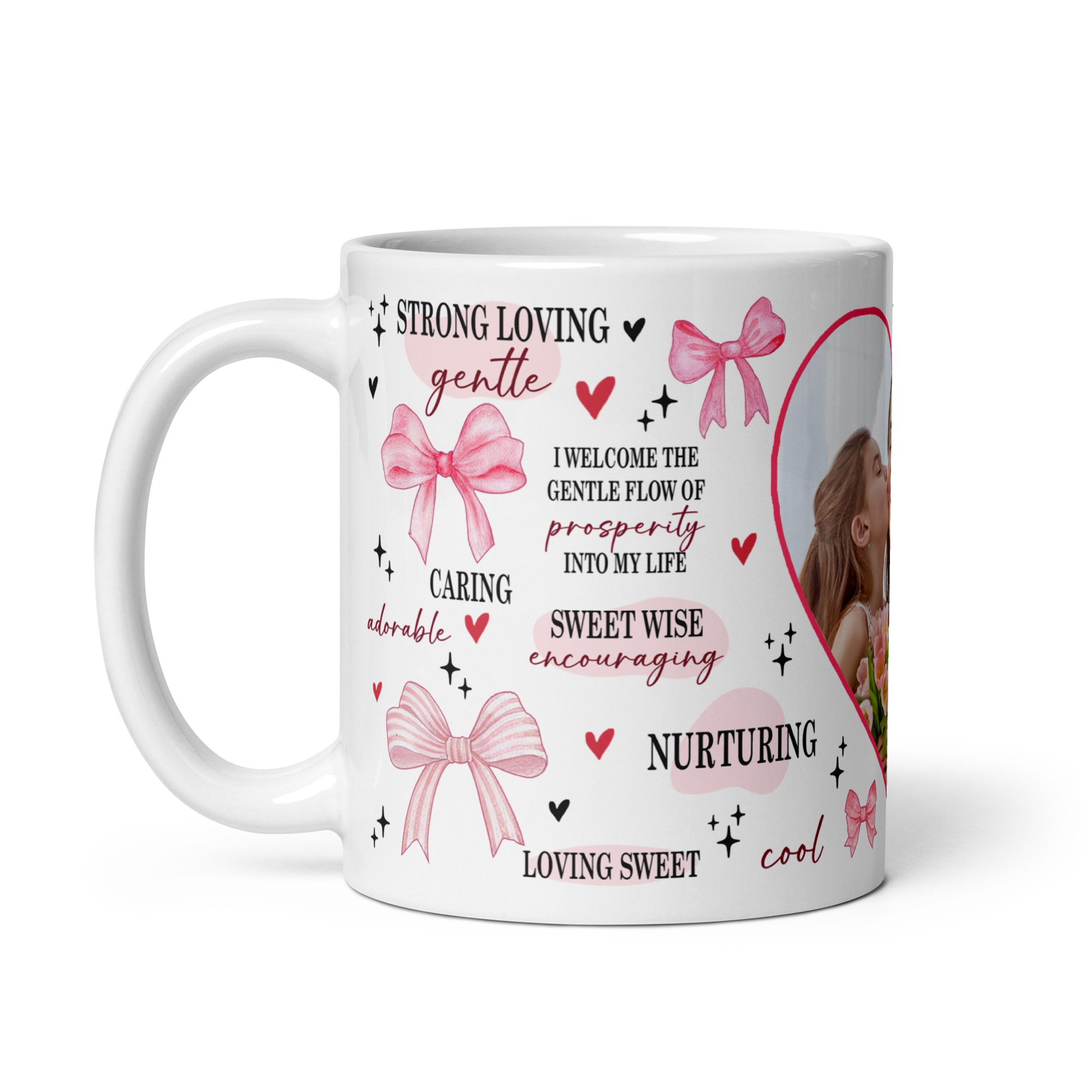Custom Heart Photo Mug for Mom – Personalized Picture Coffee Cup Gift – Mother’s Day, Birthday, Meaningful Keepsake Gift