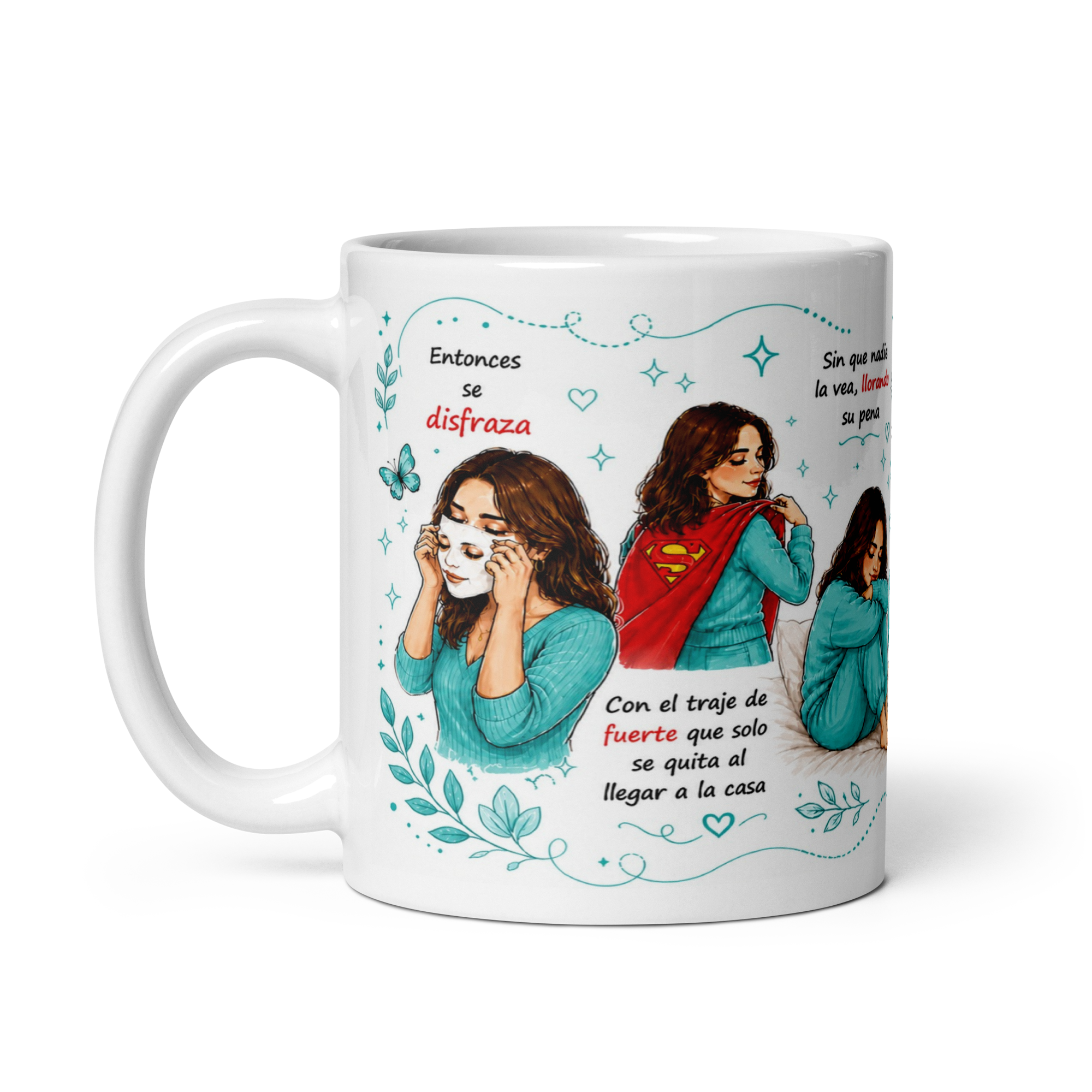 Taza Inspiradora para Mujeres Fuertes – Mug Motivacional y Emotivo para Café | Regalo Especial para Mujer