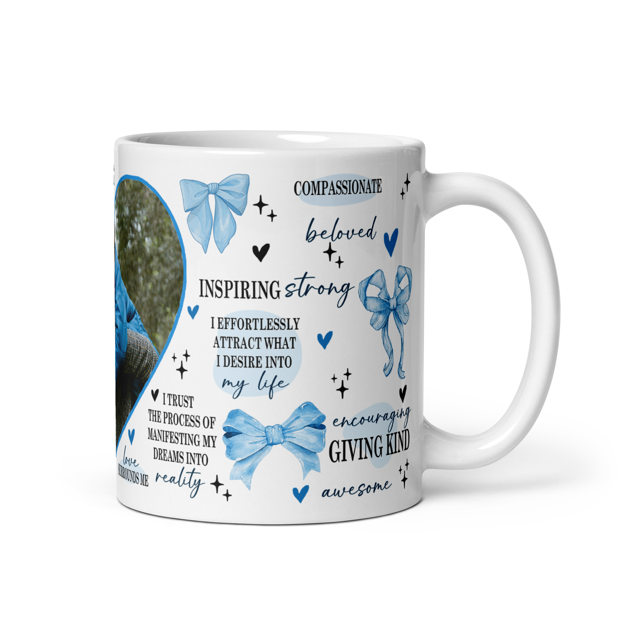 Custom Heart Photo Mug for Mom – Personalized Picture Coffee Cup Gift – Mother’s Day, Birthday, Meaningful Keepsake Gift