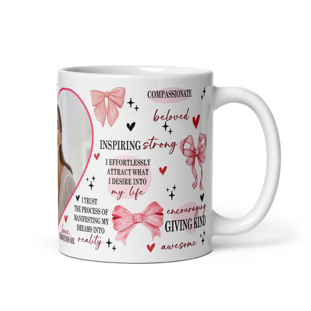 Custom Heart Photo Mug for Mom – Personalized Picture Coffee Cup Gift – Mother’s Day, Birthday, Meaningful Keepsake Gift